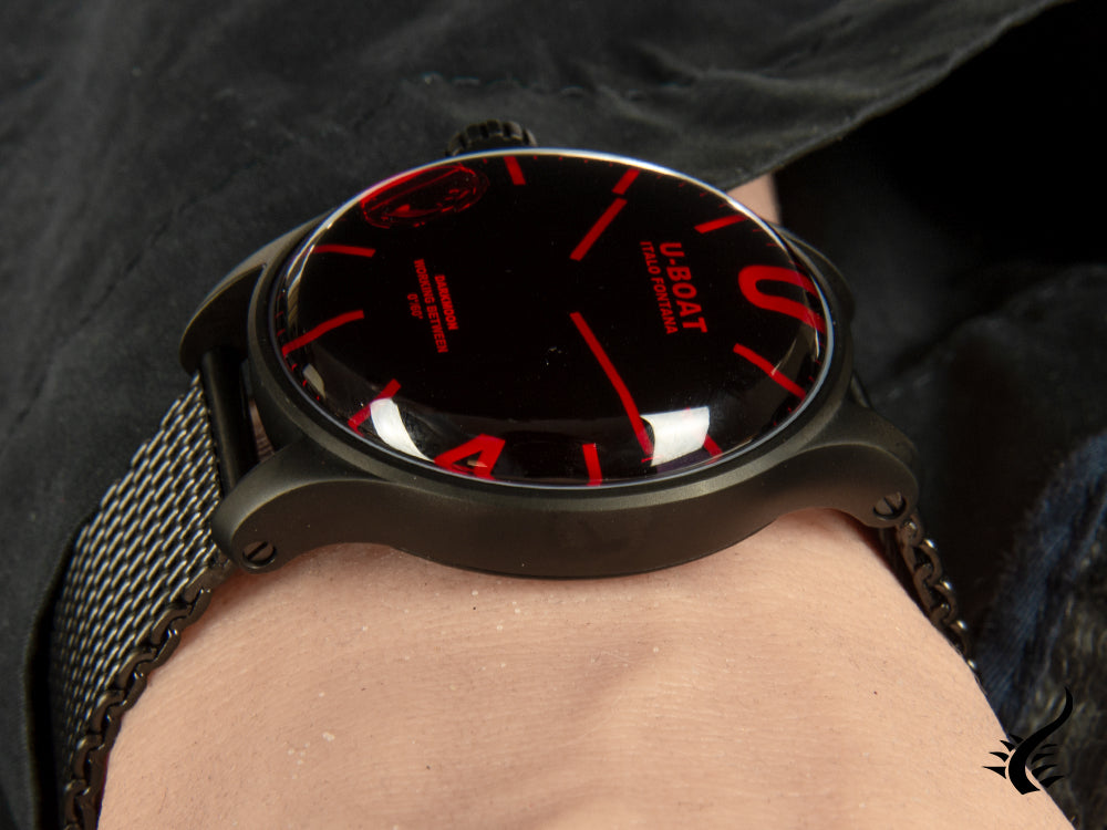 U-Boat Capsoil Quartz Watch, Stainless Steel 316L, Black, 44 mm, 8466/A/MT