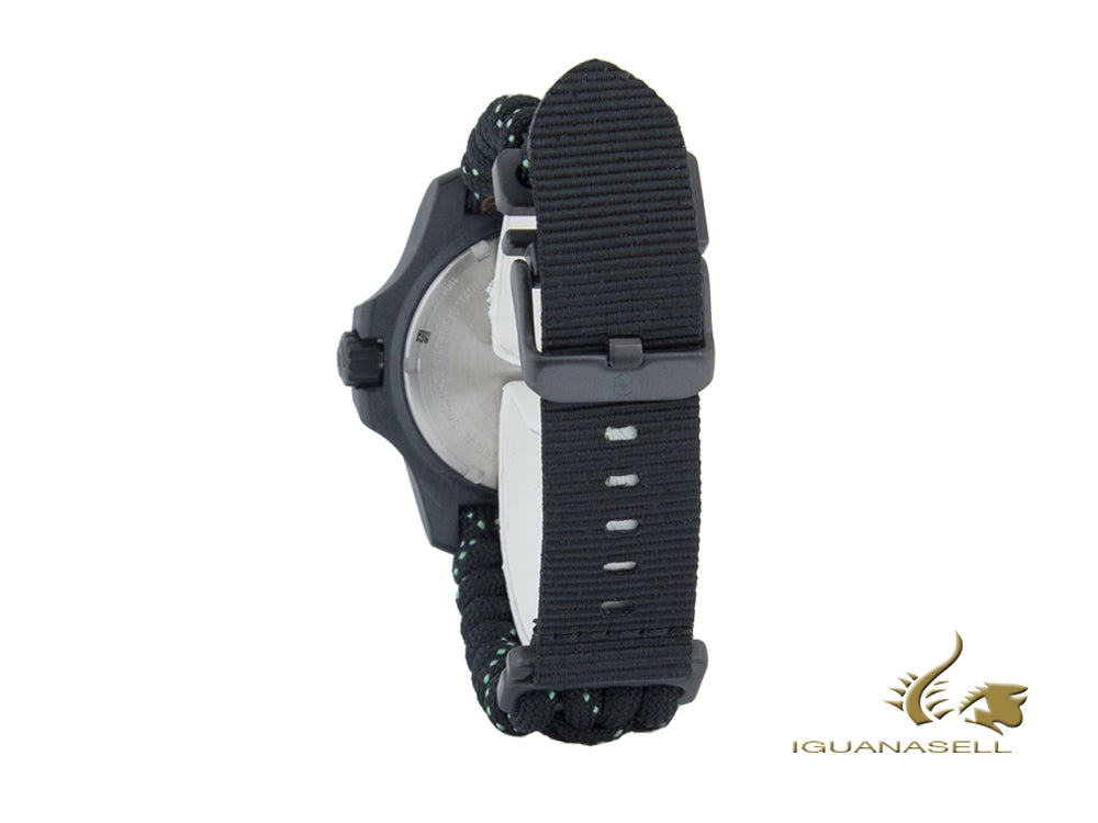 Victorinox I.N.O.X. Carbon Quartz Watch, Black, 43 mm, Paracord, V241859