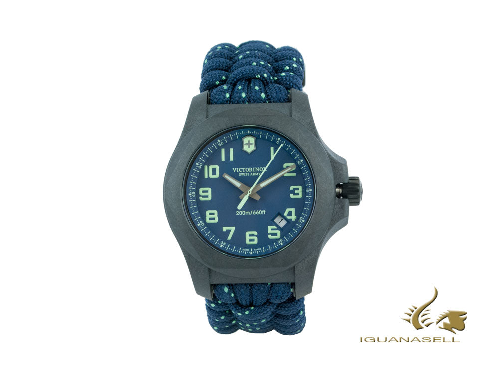 Montre à quartz Victorinox INOX Carbon, bleu, 43 mm, paracorde, V241860