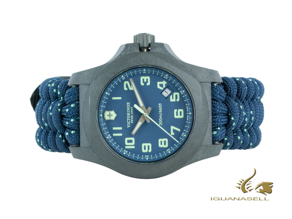Montre à quartz Victorinox INOX Carbon, bleu, 43 mm, paracorde, V241860