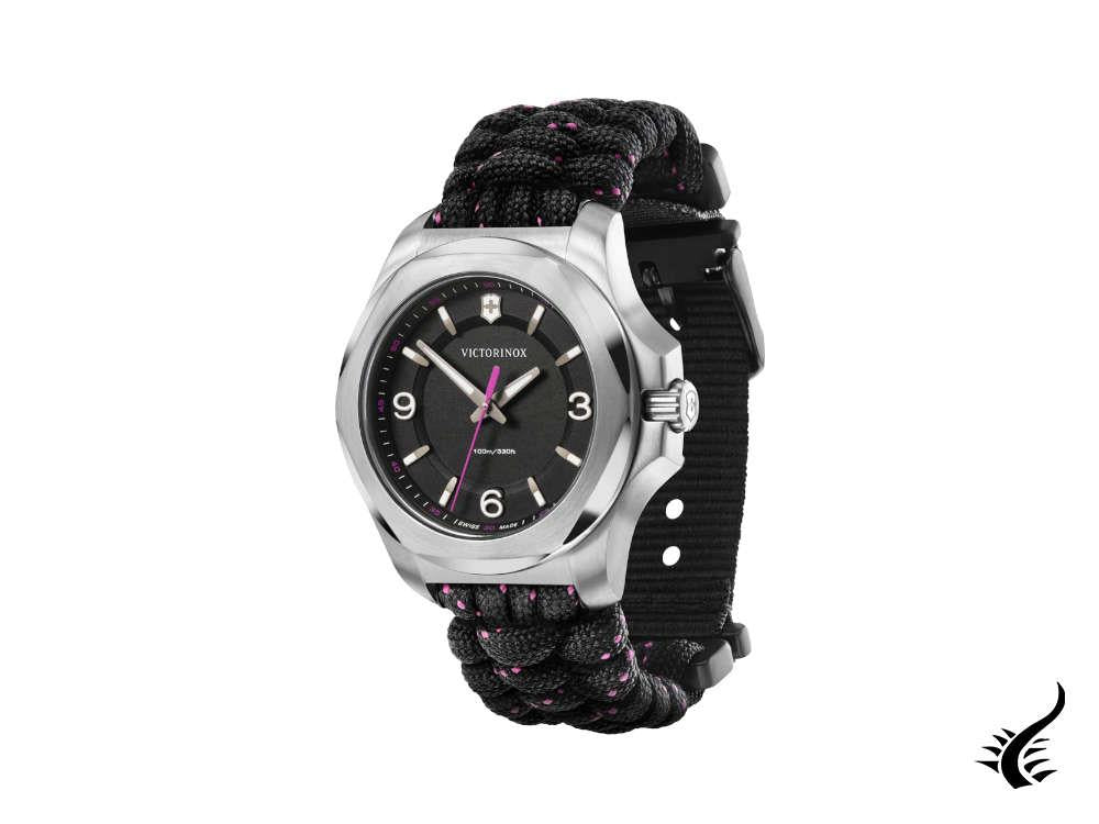 Victorinox I.N.O.X. Ladies Quartz Watch, Black, 37mm, Paracord, V241918