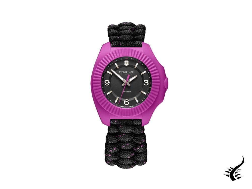 Victorinox I.N.O.X. Ladies Quartz Watch, Black, 37mm, Paracord, V241918