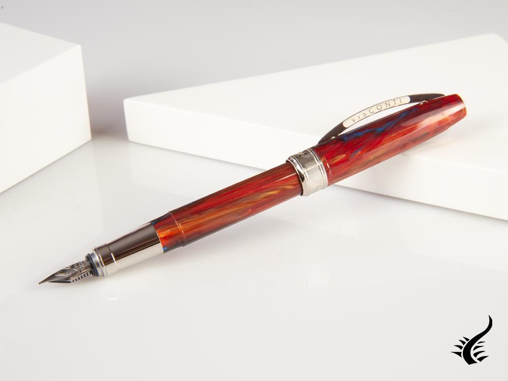 Visconti Van Gogh Red Vineyards Fountain Pen, Palladium, KP12-09-FP