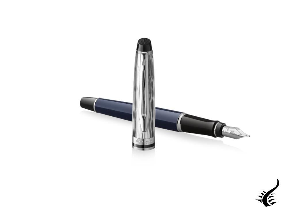 Waterman Expert L'essence du Bleu Fountain Pen, Lacquer, Blue, 2166428