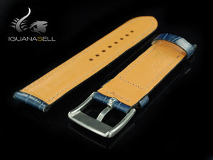 Glycine, Leather strap, 22mm, Blue, LBK8-22