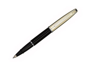 Aurora Style Rollerball Pen, Resin, Chrome Trim, Black, E77