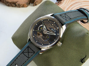 Montre automatique AVI-8 Hawker Harrier II Admiral en acier bleu, 44 mm, AV-4074-01