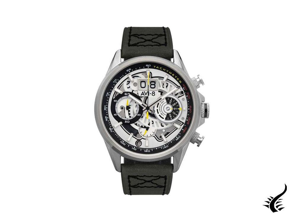 Montre à quartz AVI-8 Hawker Harrier II Matador Edition, argent, 44 mm, AV-4065-01