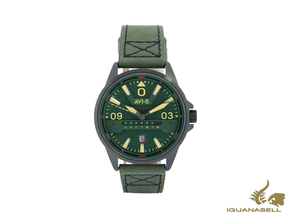 Montre à quartz AVI-8 Hawker Harrier II, verte, 45 mm, AV-4063-04