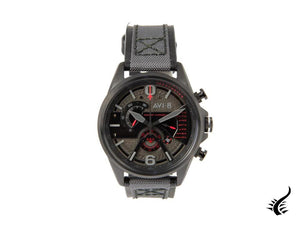 Montre à quartz AVI-8 Hawker Harrier II, PVD, noire, 43 mm, AV-4056-05