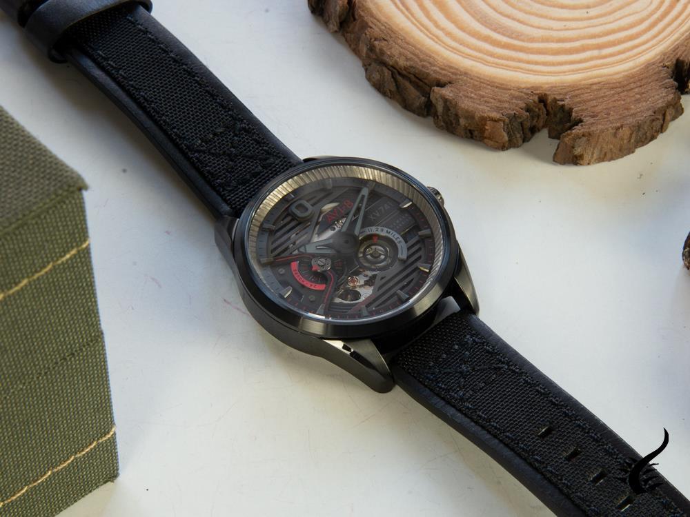 Montre automatique AVI-8 Hawker Harrier II Stealth Black, 44 mm, AV-4074-03