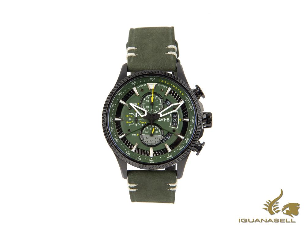 AVI-8 Hawker Hunter Avon Edition Quartz Watch, Green, 45 mm, AV-4064-02