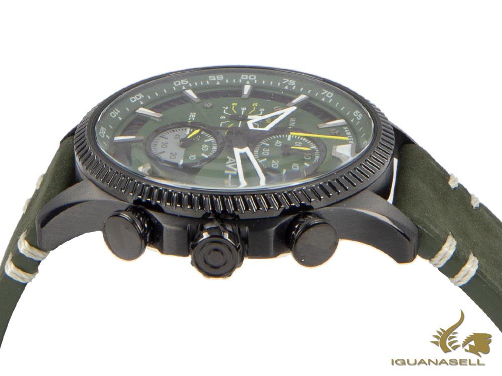 Montre à quartz AVI-8 Hawker Hunter Avon Edition, verte, 45 mm, AV-4064-02