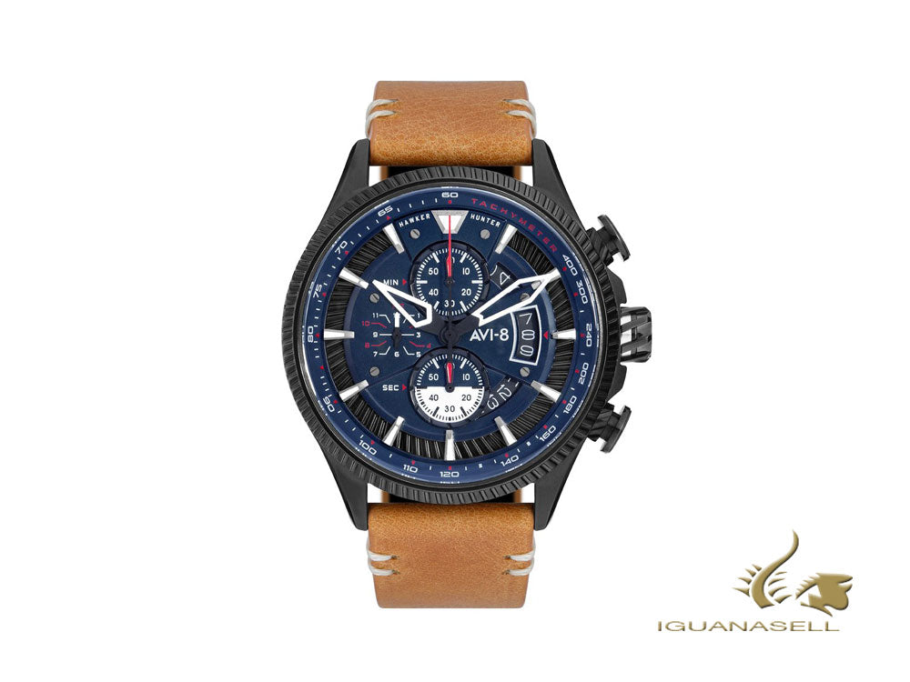 Montre à quartz AVI-8 Hawker Hunter Avon Edition Carbon Navy, 45 mm, AV-4064-01