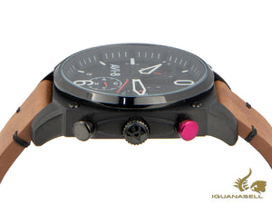 Montre à quartz AVI-8 Hawker Hunter Retrograde Edition, noire, 45 mm, AV-4052-02