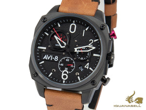 AVI-8 Hawker Hunter Retrograde Edition Quartz Watch, Black, 45 mm, AV-4052-02