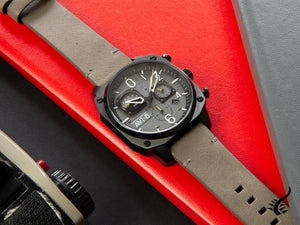 Montre à quartz AVI-8 Hawker Hunter Retrograde Edition, gris, 45 mm, AV-4052-03