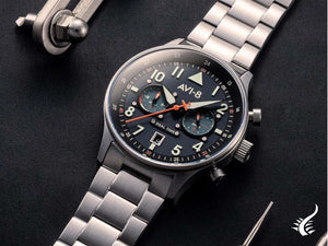 Montre à quartz AVI-8 Hawker Hurricane Carey Dual Time Gutersloh, 43 mm, AV-4088-22