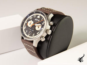 Montre à quartz AVI-8 Hawker Hurricane Carey Dual Time Manston, noire, AV-4088-01