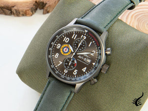 Montre à quartz Hawker Hurricane AVI-8, gris, 42 mm, chronographe, AV-4011-0D