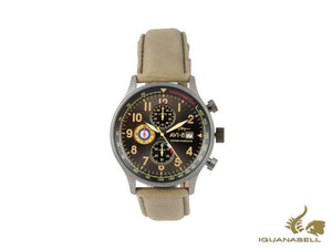 Montre à quartz Hawker Hurricane AVI-8, gris, 42 mm, chronographe, AV-4011-0E