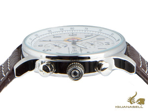 Montre à quartz Hawker Hurricane AVI-8, blanche, 42 mm, chronographe, AV-4011-01