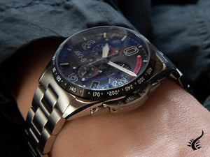 Montre chronographe à quartz AVI-8 P-51 Mustang Blakeslee, noire, 43 mm, AV-4077-11