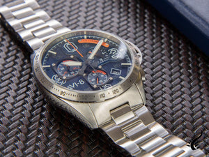 Montre chronographe à quartz AVI-8 P-51 Mustang Blakeslee, bleu, 43 mm, AV-4077-22