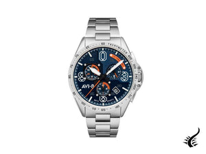 AVI-8 P-51 Mustang Blakeslee Chronograph Quartz Watch, Blue, 43 mm, AV-4077-22