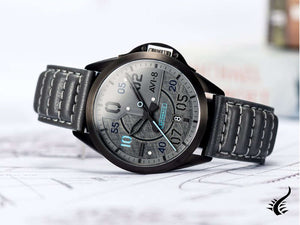 AVI-8 P-51 Mustang Hitchcock Sands Point Automatic Watch, Grey, 43mm, AV-4086-04