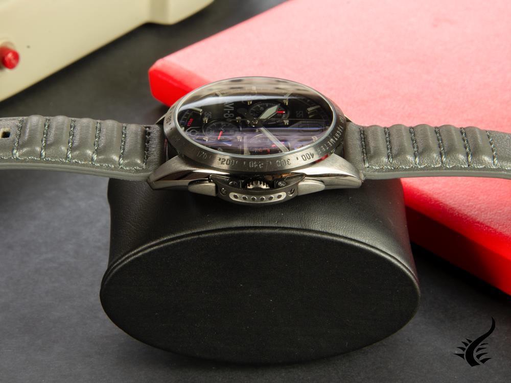 Montre chronographe à quartz Blakeslee AVI-8 P-51 Mustang, noire, 43 mm, AV-4077-03