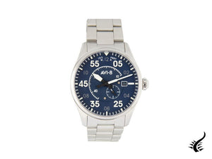 Montre automatique AVI-8 Spitfire, bleu, 42 mm, bracelet en acier, AV-4073-11