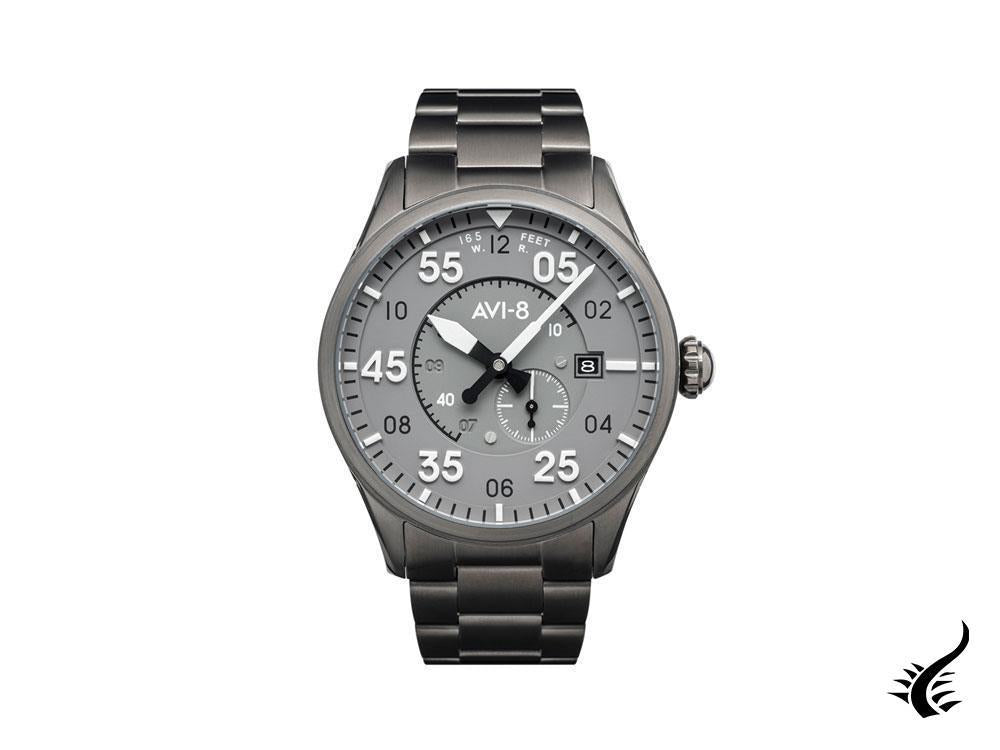 Montre automatique AVI-8 Spitfire, PVD Gun Metal, gris, 42 mm, AV-4073-44