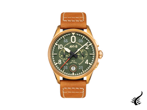 AVI-8 Spitfire Lock Chronograph Bronze Green Quartz Watch, 42 mm, AV-4089-02