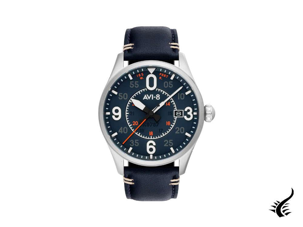 Montre automatique AVI-8 Spitfire Smith Birmingham, bleu, 42 mm, AV-4090-02