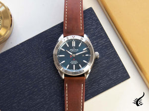 Alpina Alpiner 4 Automatic Watch, AL-525, Blue, 44mm, Leather strap