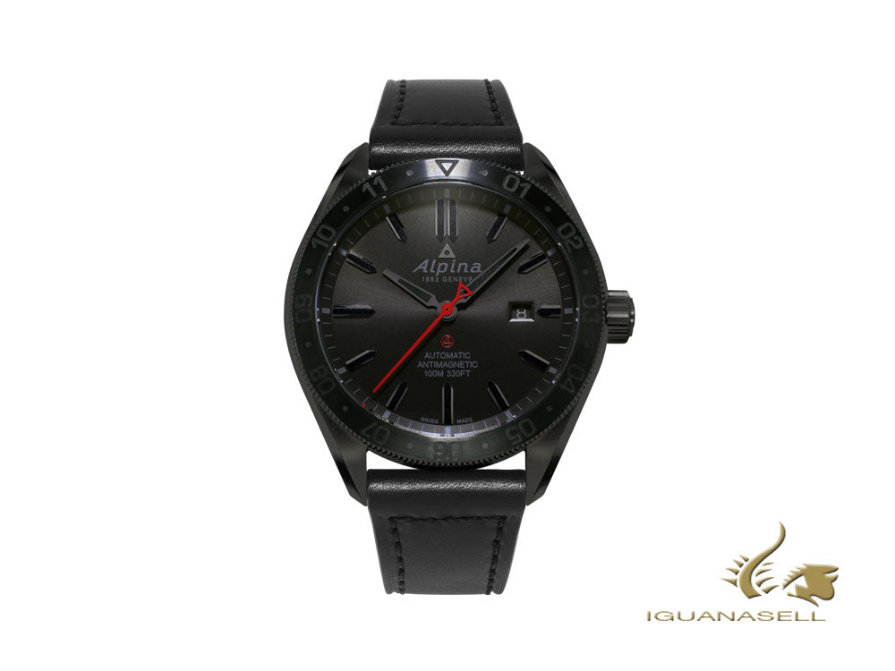 Montre automatique Alpina Alpiner 4 Shadow Line, noire, PVD, jour, AL-525BB5FBAQ6