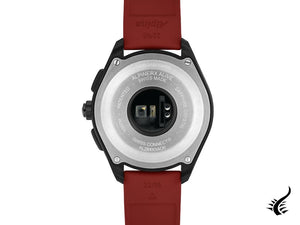 Montre à quartz Alpina Alpiner, noire, GMT, alarme, rouge, AL-284LBR5AQ6