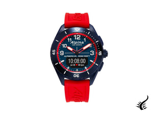 Montre connectée Alpina AlpinerX Alive, bleu, GMT, alarme, rouge, AL-284LNRW5NAQ6