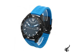 Montre à quartz Alpina Alpiner X Alive, noire, alarme, jour, AL-284LBBW5AQ6