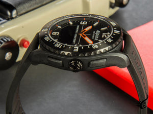 Montre connectée Alpina Alpiner X, 45 mm, noire, GMT, alarme, date, AL-283LBB5AQ6