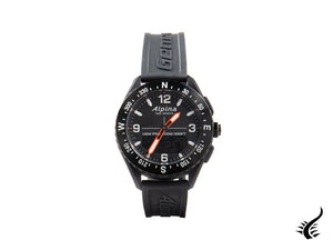 Montre connectée Alpina Alpiner X, 45 mm, noire, GMT, alarme, date, AL-283LBB5AQ6