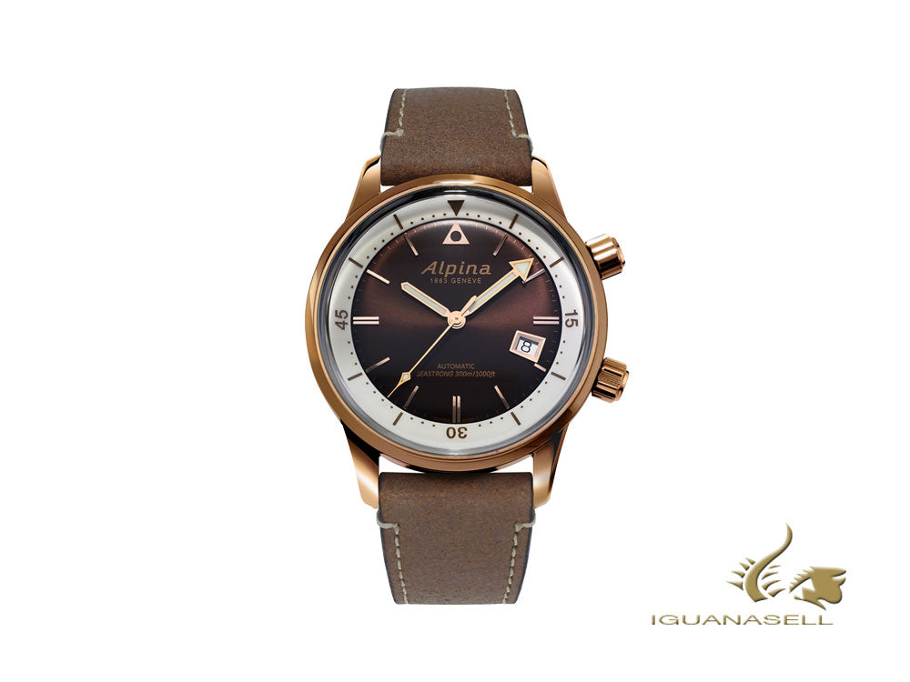 Alpina Seastrong Diver Heritage Automatic Watch, Brown, 42 mm, AL-525BRC4H4