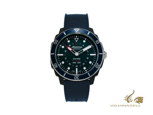 Montre à quartz Alpina Seastrong Horological Smartwatch, noire, 44 mm, AL-282LNN4V6