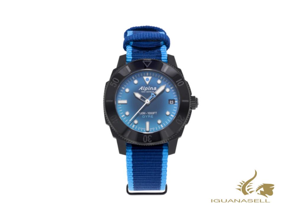 Montre automatique pour femme Alpina Seastrong Diver Gyre, bleu, 36 mm, AL-525LNSB3VG6