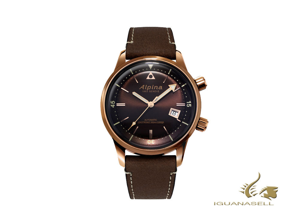 Alpina SeastrongAutomatic Watch, Bronze, Brown, 42 mm, 30 atm, AL-525BR4H4