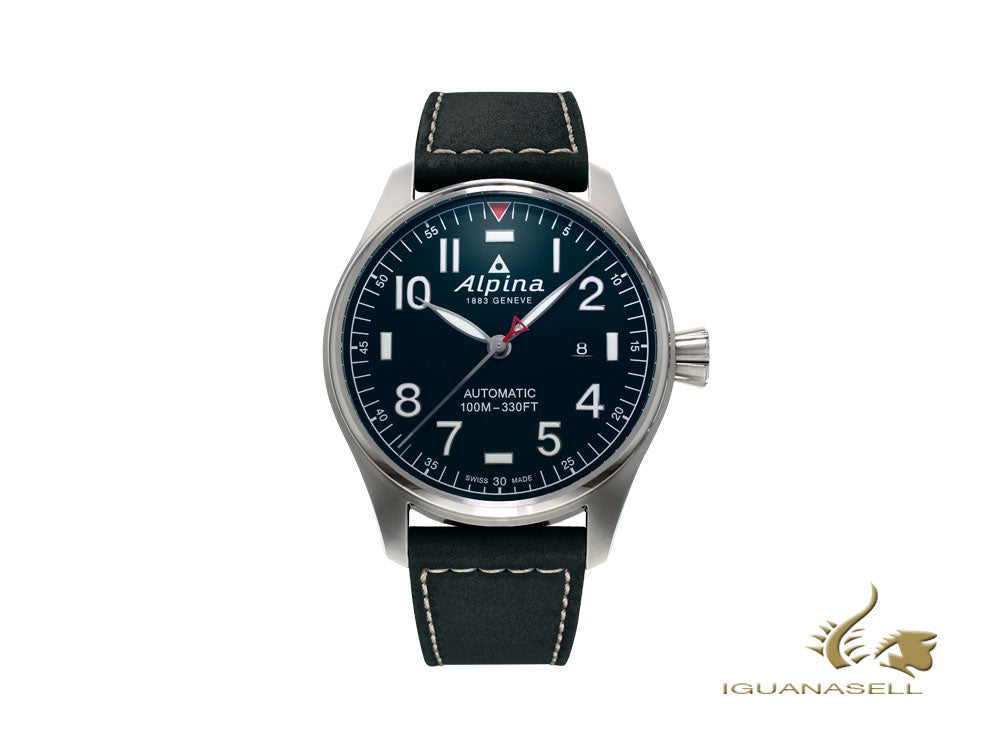 Montre automatique Alpina Startimer Pilot, AL-525, 44 mm, noire, jour, AL-525NN4S6