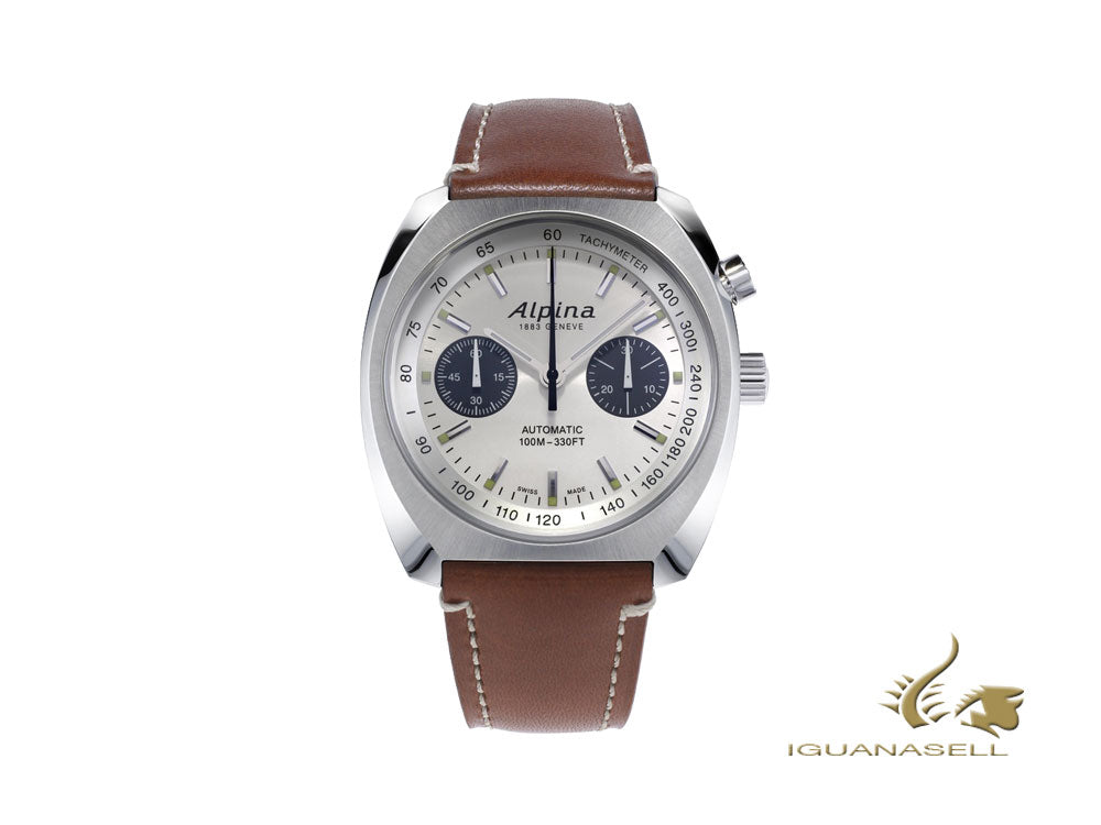 Alpina Startimer Pilot Heritage Chrono Automatic Watch, 42mm, White, AL-727SS4H6