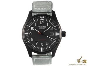 Montre à quartz Alpina Startimer Pilot, PVD, 42 mm, noir/vert, jour, AL-240B4FBS6