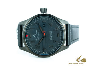 Montre automatique Alpina Startimer Pilot Shadow Line, AL-525, PVD, 44 mm, bleu, jour